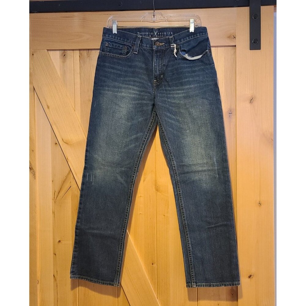 Roebuck & Co. Slim Straight Jeans 30x30 Light Distress